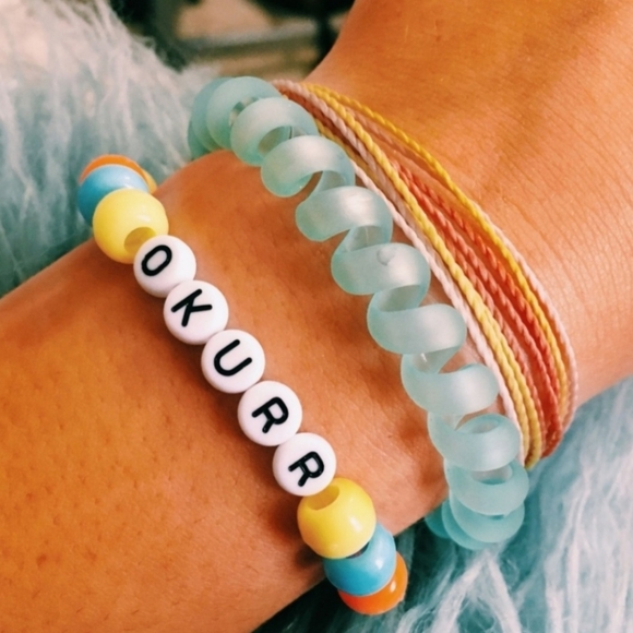 5pc Custom Pony Bead Kandi Rave VSCO Plur Bracelet - Picture 4 of 7